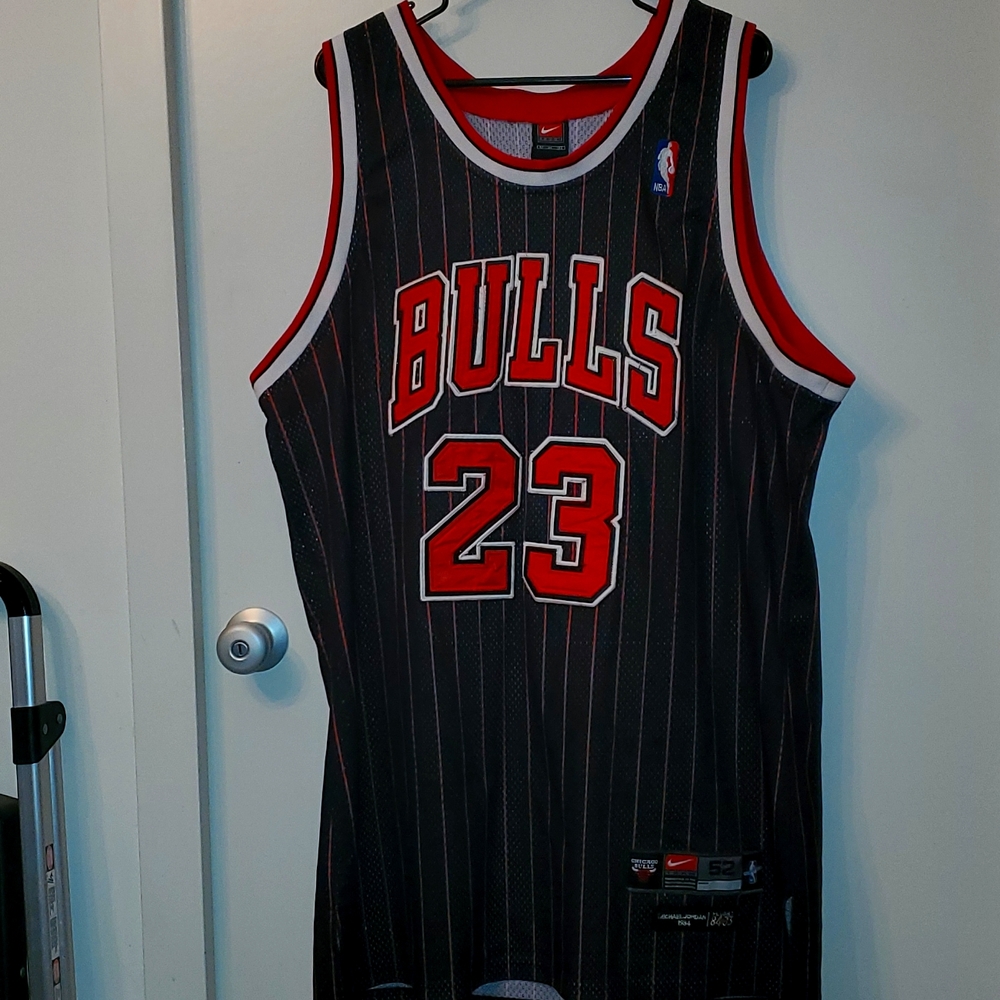 Jordan authentic chicago bulls pinstriped jersey!